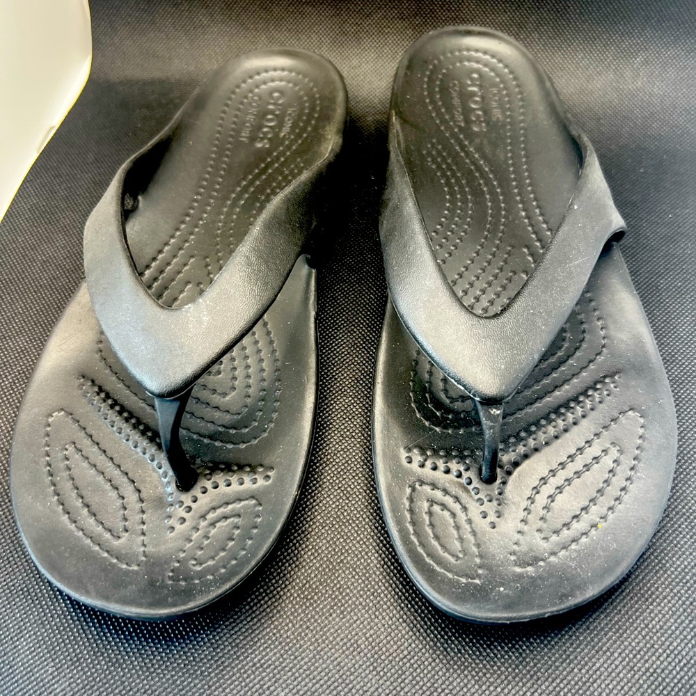 CROCS Black Sandals.